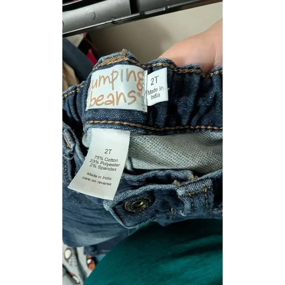 Boys Size 2T Outfit Arizona Jeans Orange + Gray Henley & Jumping Beans Jeans